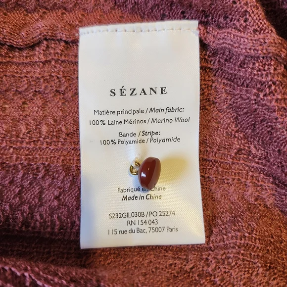 Women's Burgundy Sweater - Picture 3 of 9